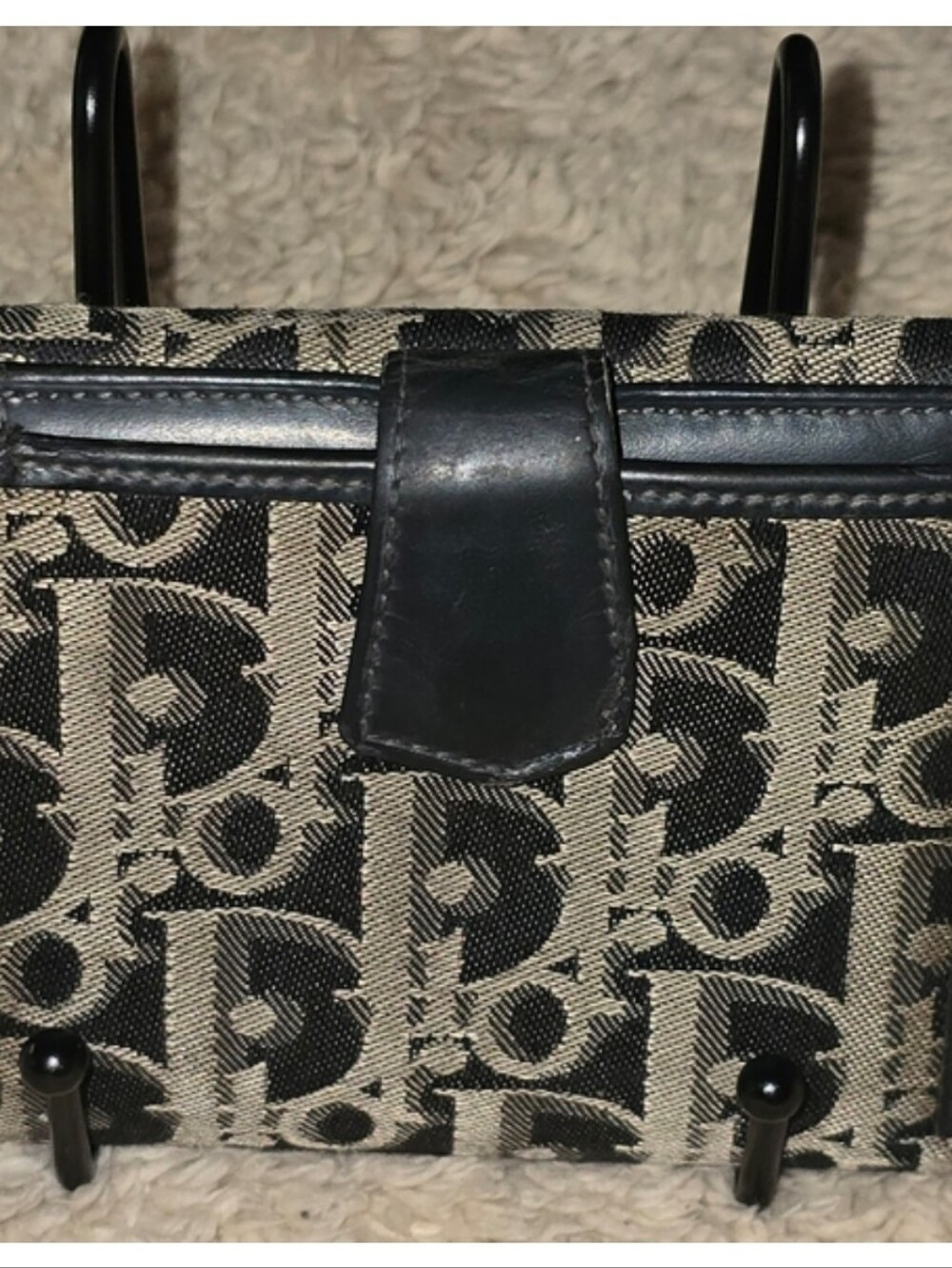 Christian Dior Trotter Canvas Compact Wallet, Good Vintage Cond, Sz 4.25" x 4"